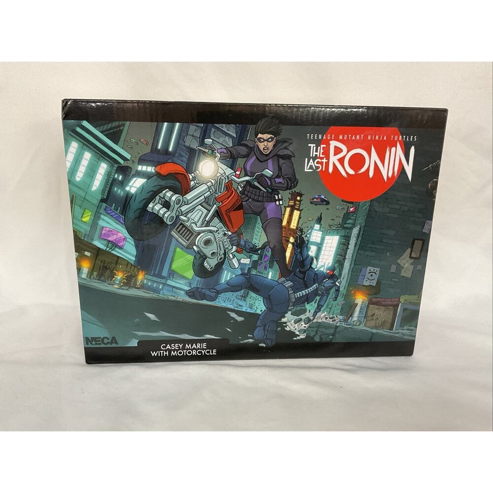 NEW NECA TMNT THE LAST RONIN CASEY MARIE MOTORCYCLE FIGURINE